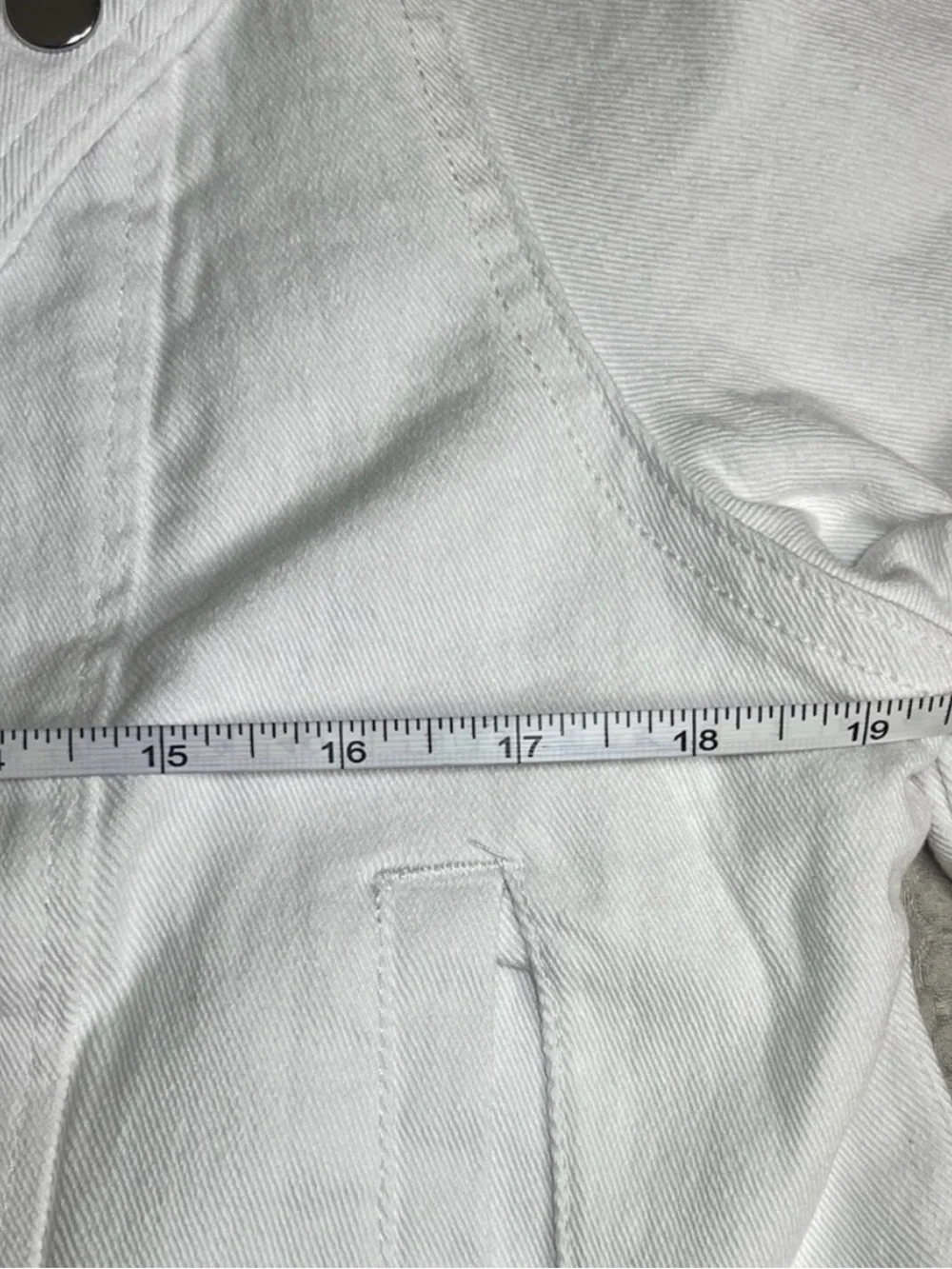NWT Steve Madden white denim moto jacket L - Picture 10 of 14
